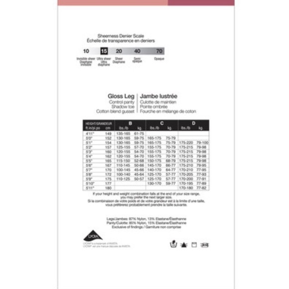 Secret Collection Gloss Control Pantyhose - Picture 2 of 10